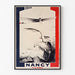 Vintage-Poster Nancy, meeting d’aviation, in einem dünnen Rahmen an einer hellen Wand.