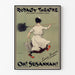 Vintage-Plakat „Oh! Susannah!, Royalty Theatre“ in einem schlanken Rahmen an einer hellen Wand.
