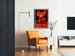 Vintage-Poster Rapidol, gerahmt im Wohnzimmer mit einem orangefarbenen Sessel und einer Stehlampe.