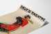 Vintage-Plakat The Geisha, Daly’s Theatre, auf einem gebogenen Blatt präsentiert, perspektivische Ansicht.