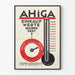 Vintage-Poster AHIGA Thermometer und Wetterfahne der Währungen