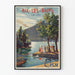 Vintage-Poster Aix-les-Bains am See – Retro-Wanddekoration