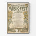 Vintage-Poster des Musikfestes in Leipzig 1897