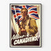 Vintage-Poster Allons-y Canadiens für patriotische Wanddekoration