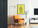 Minimalistisches gelbes Poster mit symbolischer Darstellung Amnesty for Halliker