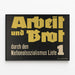 Deutscher Vintage-Poster Arbeit und Brot Wanddekoration — gerahmtes Bild an der Wand