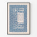 Vintage-Werbeplakat Ault & Wiborg gerahmt mit blattblauer Dekorfolie