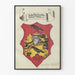 Poster Wappen Roubenstein mit Raben und rotem und goldenem Wappenschild