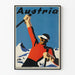 Vintage-Ski-Poster Österreich Wanddekoration Bergwelt
