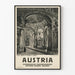 Vintage-Poster der Bibliothek Abtei von Admont in der Steiermark, Österreich