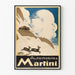 Vintage-Poster Automobilien Martini - Retro-Autobild Wanddekoration