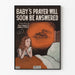 Vintage-Poster Baby's Prayer für Wanddekoration