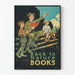 Vintage-Poster Zurück zur Natur Bücher - Natürliche Wanddekoration