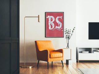 Wanddekoration Poster Ballet Society rot und blau