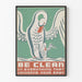 Vintage-Poster Be Clean für kindgerechte Wanddekoration