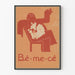Vintage-Poster Bé-me-cé für Retro-Wanddekoration