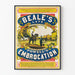 Vintage-Poster Beale's Late Powell's Embrocation für Wanddekoration
