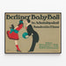 Vintage-Poster Berliner Baby-Ball - Retro-Wanddekoration — gerahmtes Bild an der Wand