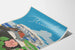 Vintage-Dekorposter Bermuda mit Paar im Auto und Blumen