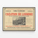 Altes Poster Die Schöpfung des Menschen von Henri Du Cleuziou - Vintage-Wanddekoration mit wissenschaftlichem Motiv — gerahmtes Bild an der Wand