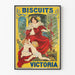Vintage-Poster Victoria-Kekse – Retro-Wanddekoration