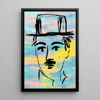 Street Art Painting – Charlie Chaplin Pastel