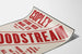 Vintage-Poster Theater Bloodstream in Rot und Weiß