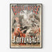 Vintage-Poster Schneekugel - Musik von J. Offenbach
