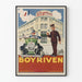 Vintage-Werbeplakat Boyriven 1931 Auto und Gebäude Art déco