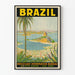 Vintage-Poster Brasil Landschaft Rio de Janeiro Wanddekoration