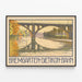 Vintage-Poster Eisenbahnbrücke Bremgarten-Dietikon — gerahmtes Bild an der Wand