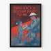 Vintage-Poster Bring Back a Belgian Baby to Me - Nostalgische Wanddekoration