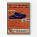 Vintage-Militärposter Britischer Panzer zur Wanddekoration