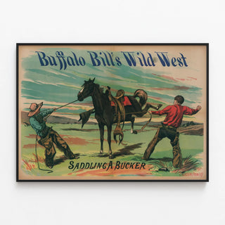 buffalo-bills-wild-west-saddling-a-bucker