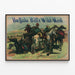 Vintage-Poster Buffalo Bill's Wild West für Wanddekoration im Western-Stil — gerahmtes Bild an der Wand