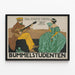 Vintage-Poster Bummelstudenten - Wanddekoration im deutschen Theaterstil — gerahmtes Bild an der Wand