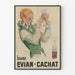 Vintage-Poster Trinken Evian-Cachat für Wanddekoration