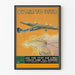 Vintage-Luftfahrt-Poster London-Moskau - Wanddekoration