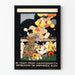 Vintage-Frauenposter mit Ballons und Jahrmarkt-Feier