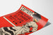 Italienisches Vintage-Werbeplakat in Rot und Schwarz