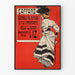 Italienisches Vintage-Werbeplakat in Rot und Schwarz