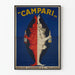 Vintage Campari Werbeplakat – Eleganz und Kontrast in Wanddekoration