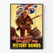 Vintage-Poster Britischer Soldat und Siegesbänder