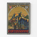 Vintage Wandposter Schloss Carcassonne
