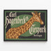 Vintage-Poster vom Carl Hagenbeck's Tierpark Stellingen Giraffe — gerahmtes Bild an der Wand