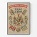 Vintage-Poster Sängerinnen Tänzerinnen Internationale Schwestern Goldkett