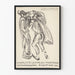 Ausstellungsposter Charlotte Lichtblau 1964 – Ausdrucksstarker Strichzeichnung