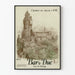 Vintage-Poster von Bar-le-Duc, Uhrturm, Ost-Express