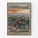 Vintage-Poster Blumenfeld in den Niederlanden – Natürliche Wanddekoration