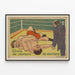 Vintage-Poster vom Wrestling: Gürtelabwurf hinten — gerahmtes Bild an der Wand